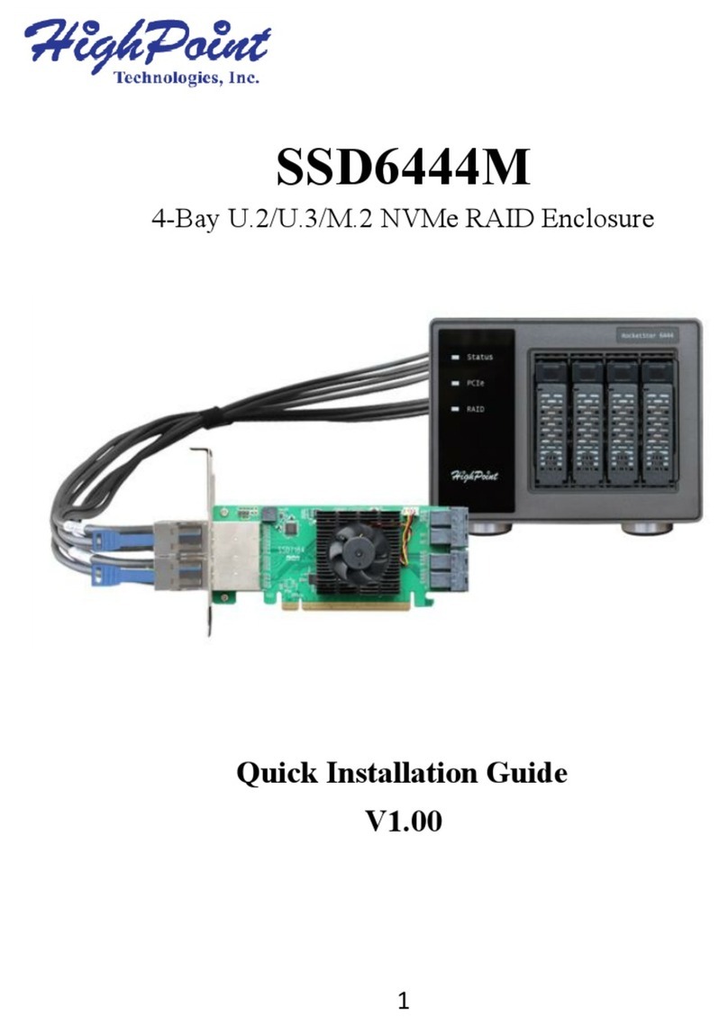 HighPoint SSD6444M User manual