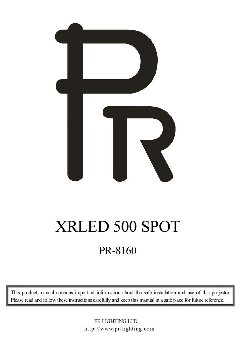 PR Lighting XRLED 500 SPOT product manual