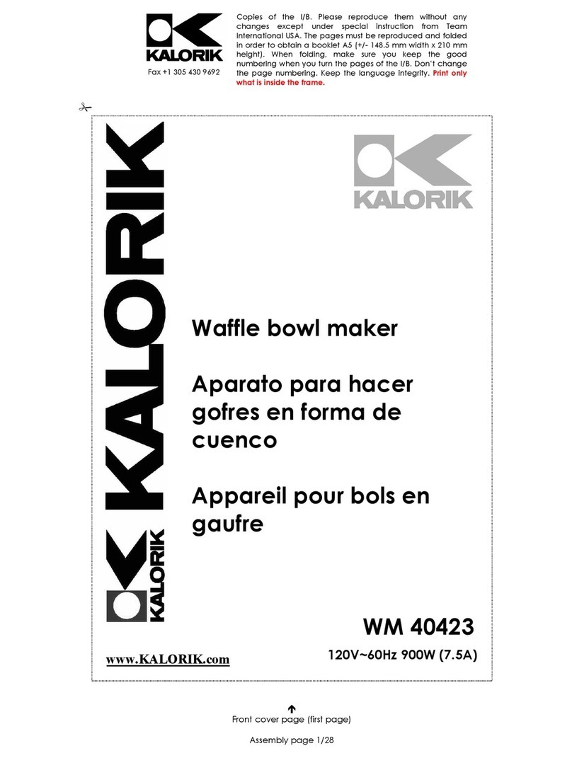 Kalorik WM 40423 User manual Kalorik WM 40423 User manual