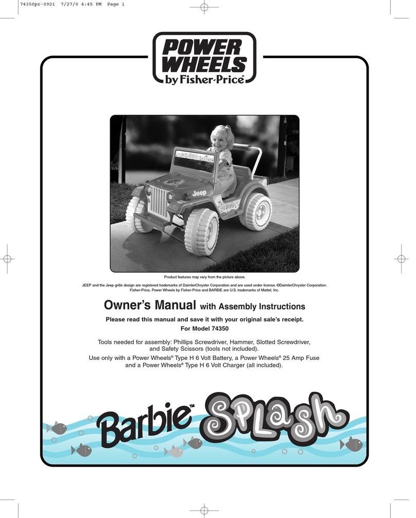 Fisher-Price BARBIE Splash 74350 Owner's manual with assembly instructions Fisher-Price BARBIE Splash 74350 Owner's manual with assembly instructions
