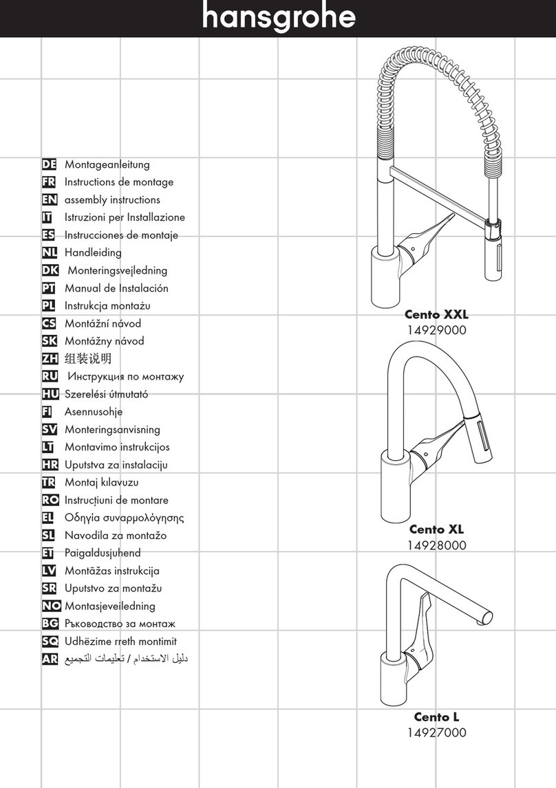 Hans Grohe Cento XXL 14929000 User manual Hans Grohe Cento XXL 14929000 User manual