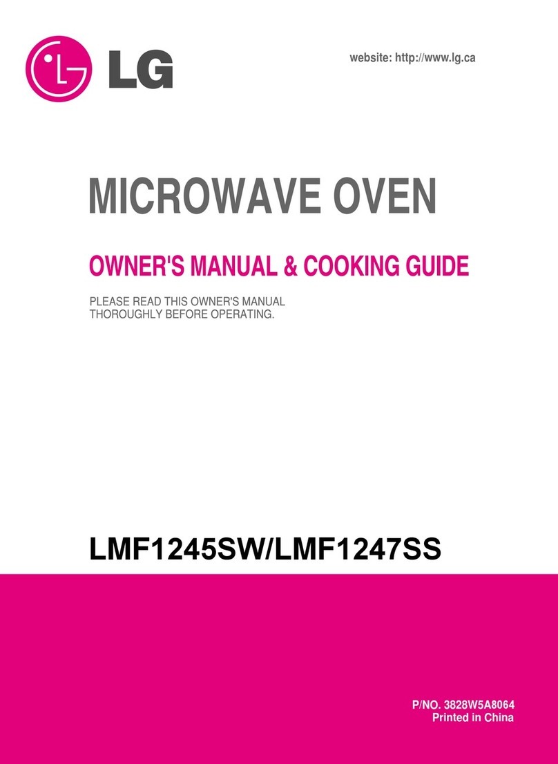 LG LMF1245SW Use and care manual