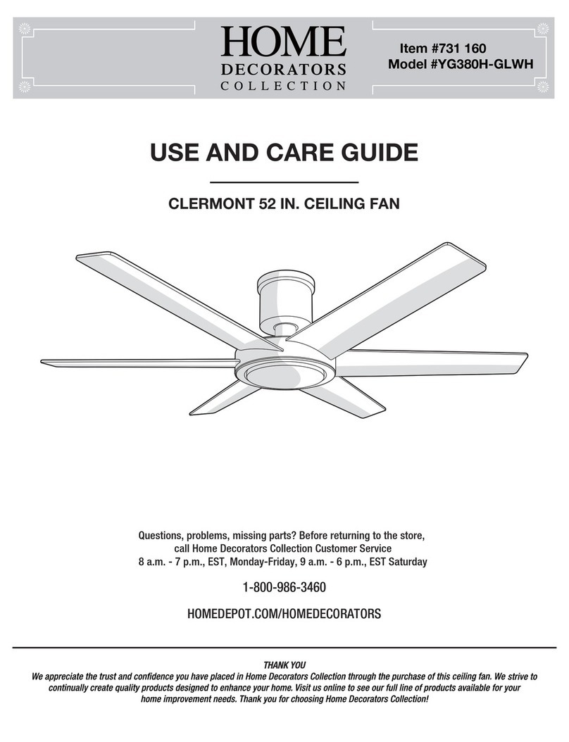 Home Decorators Collection CLERMONT Use and care guide