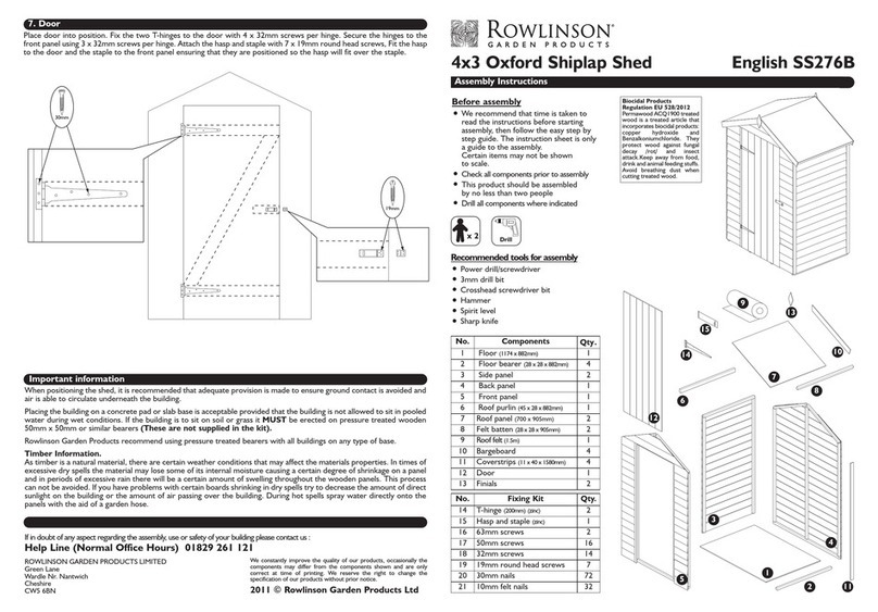 Rowlinson Oxford SS276B User manual