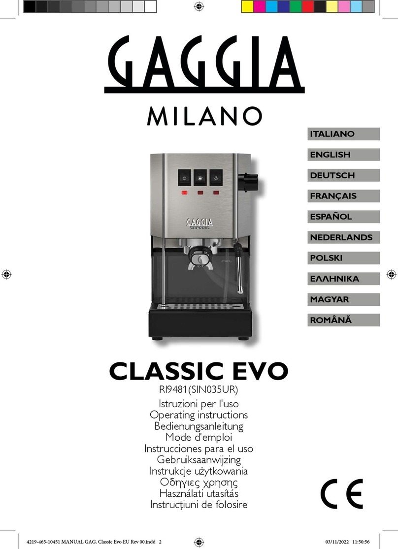 Gaggia Milano CLASSIC EVO operating instructions