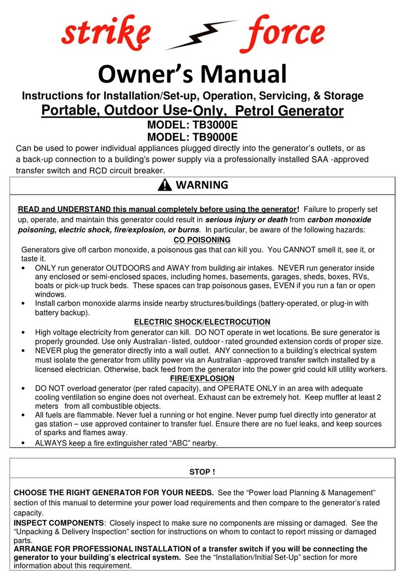 strike force TB3000E owner's manual