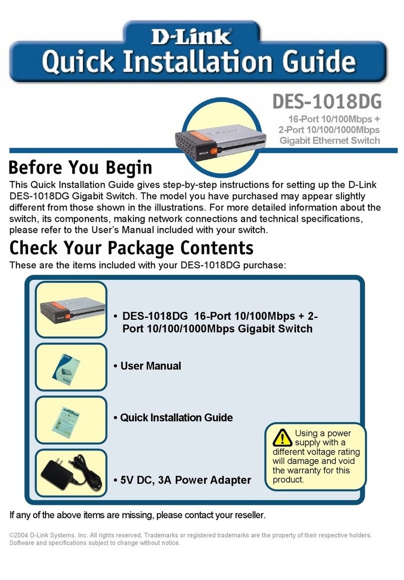 D-Link DES-1018DG User manual D-Link DES-1018DG User manual