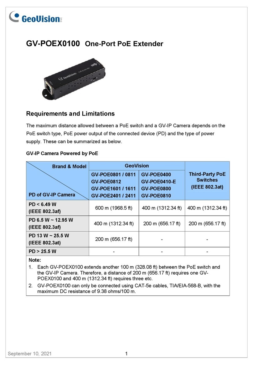 GeoVision GV-POE0801 manual