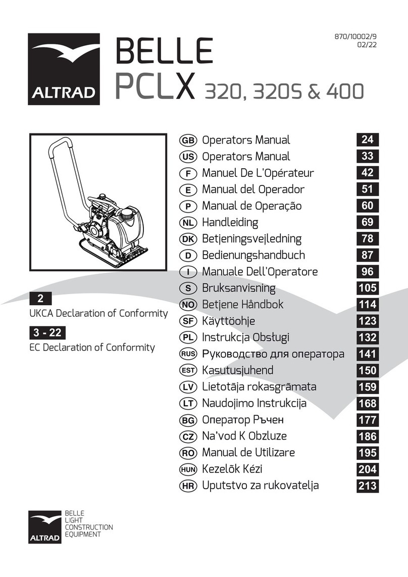 Altrad BELLE PCLX 320 User manual