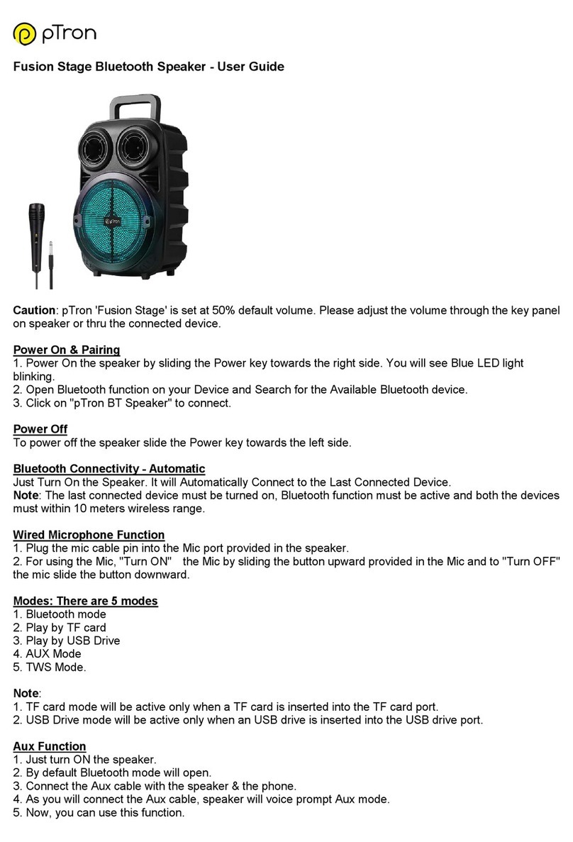 pTron Fusion Stage User manual