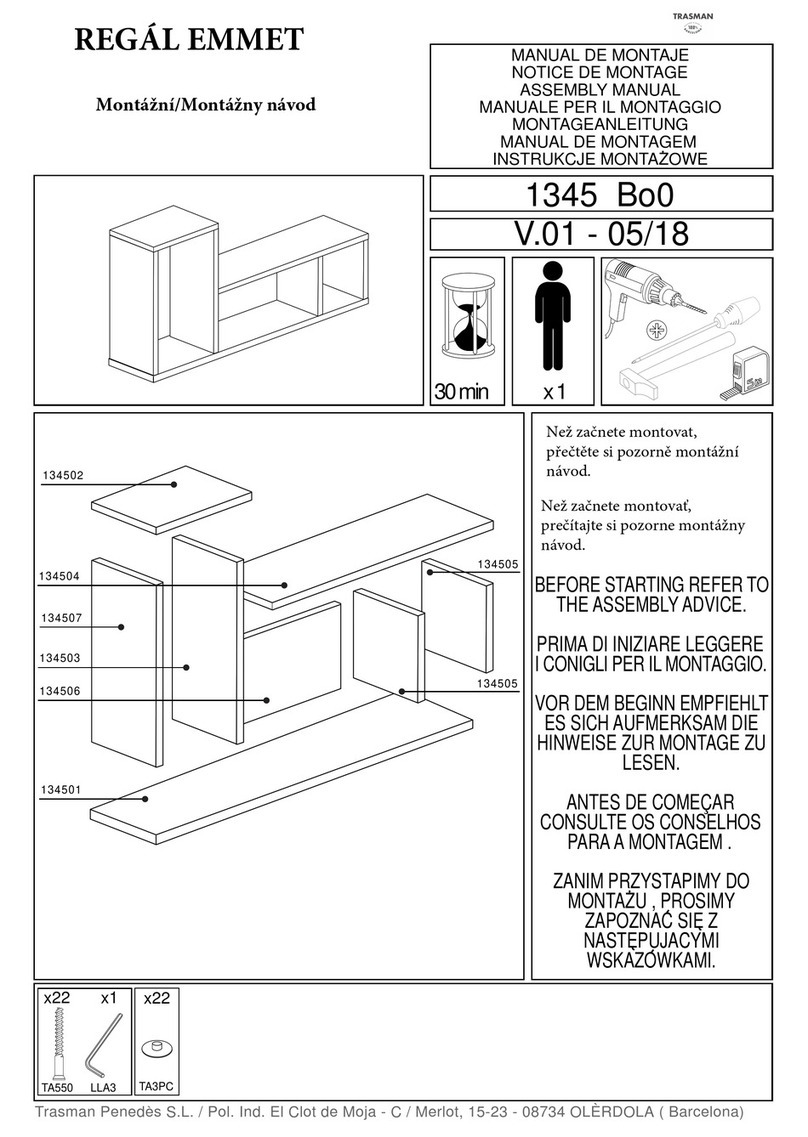 Trasman REGAL EMMET 1345 Assembly manual Trasman REGAL EMMET 1345 Assembly manual