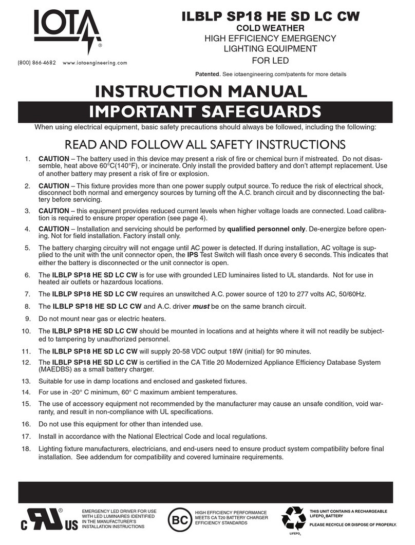 IOTA ILBLP SP18 HE SD LC CW User manual