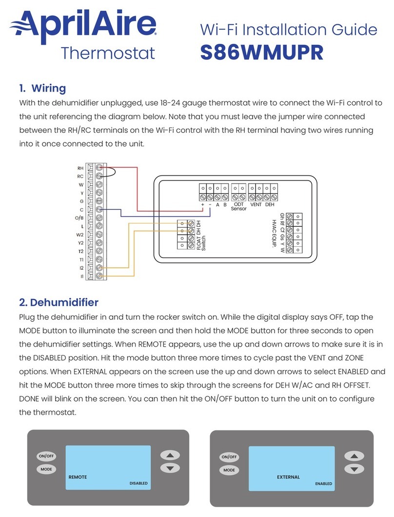 Aprilaire S86WMUPR User manual