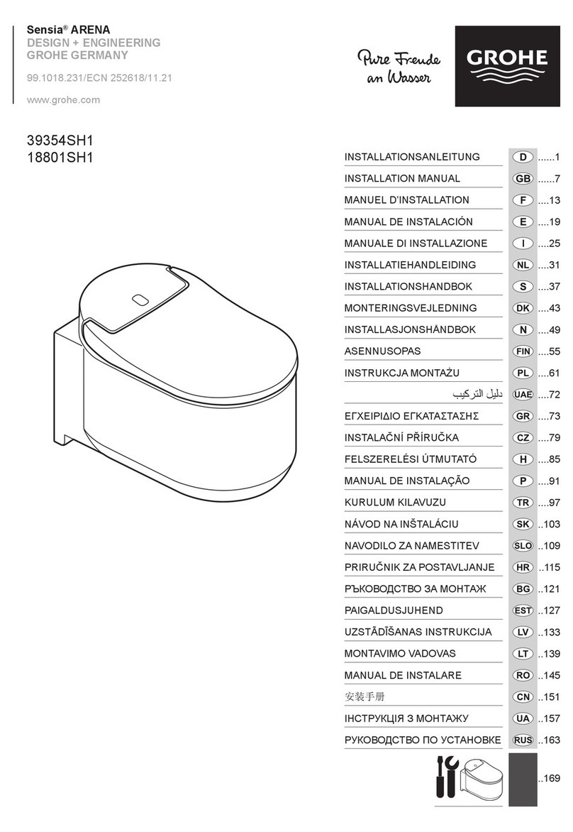 Grohe Sensia Arena 39354SH1 installation manual Grohe Sensia Arena 39354SH1 installation manual