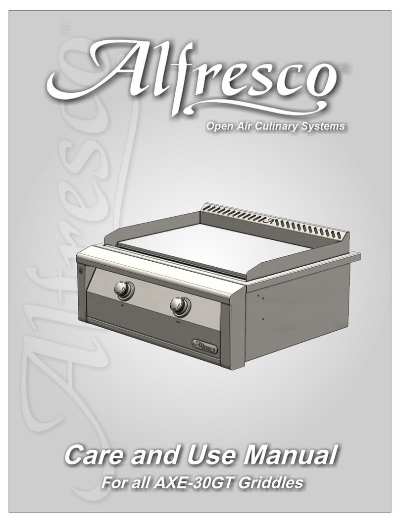 Alfresco AXE-30GT Care and use manual