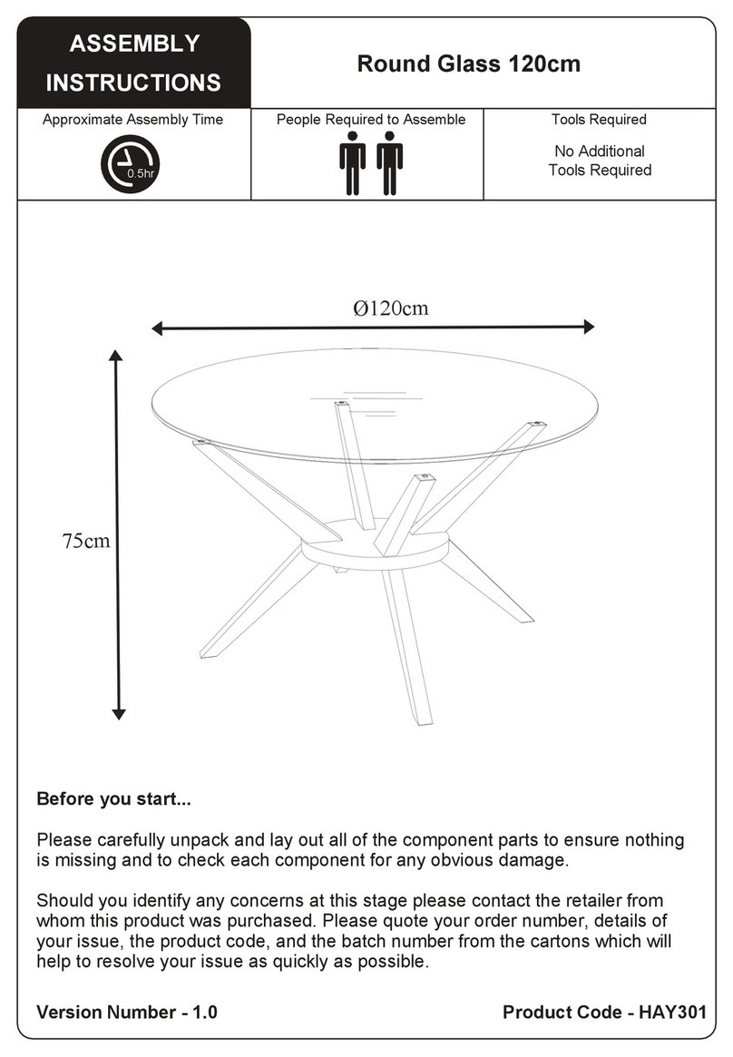 Julian Bowen HAY301 Assembly instructions