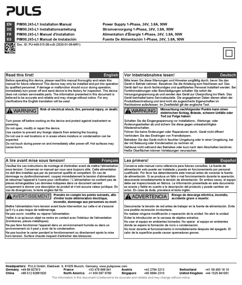 Puls PIM90.245-L1 installation manual