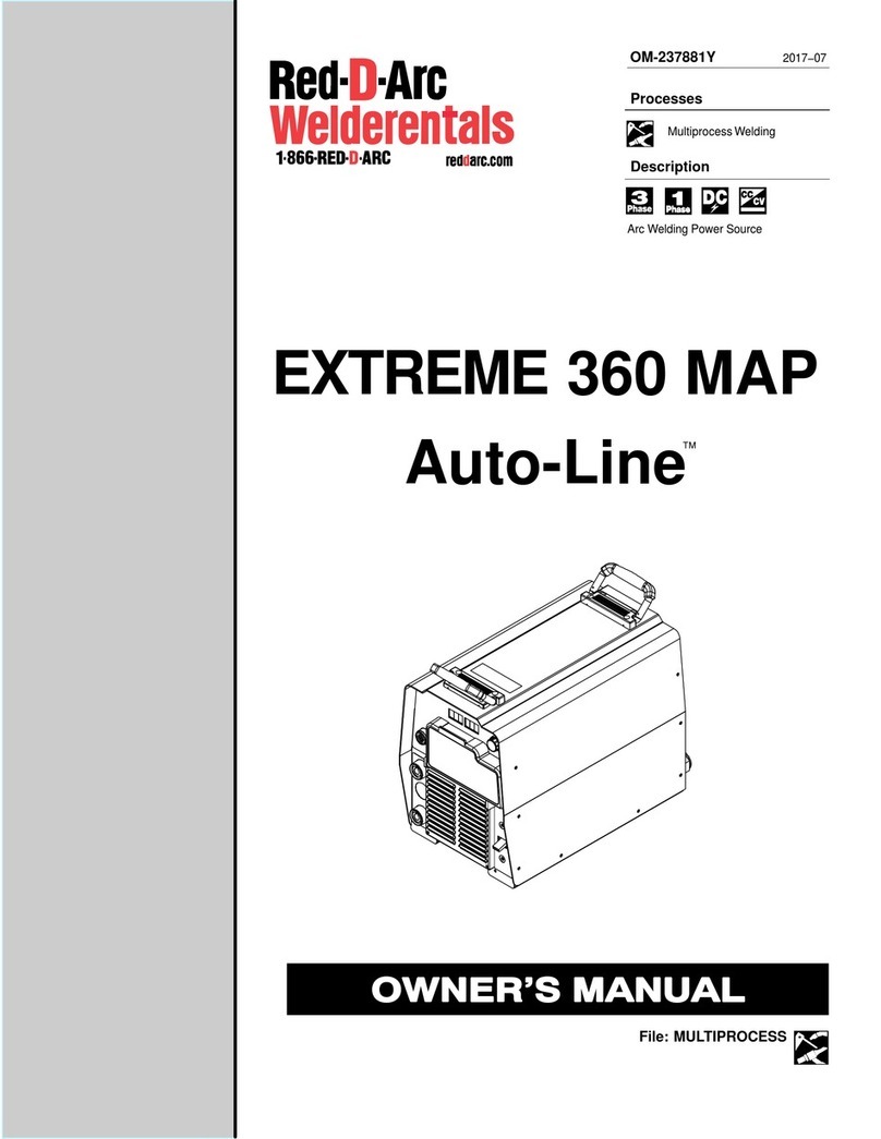 Red-D-Arc Welderentals Auto-Line EXTREME 360 MAP owner's manual