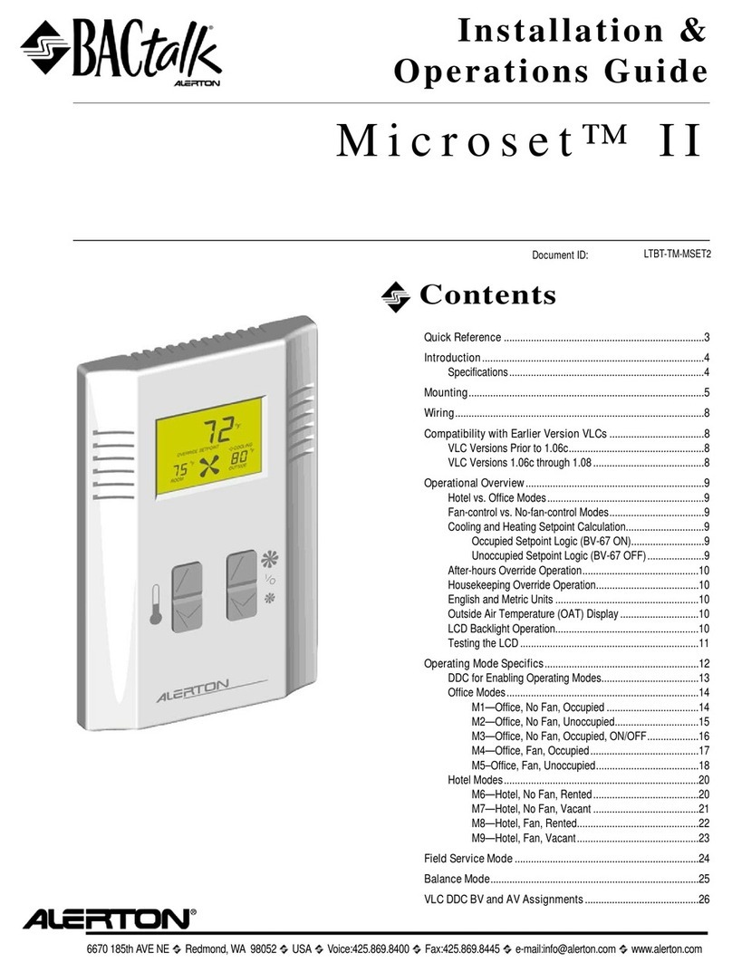 ALERTON BACtalk Microset II Original operating instructions