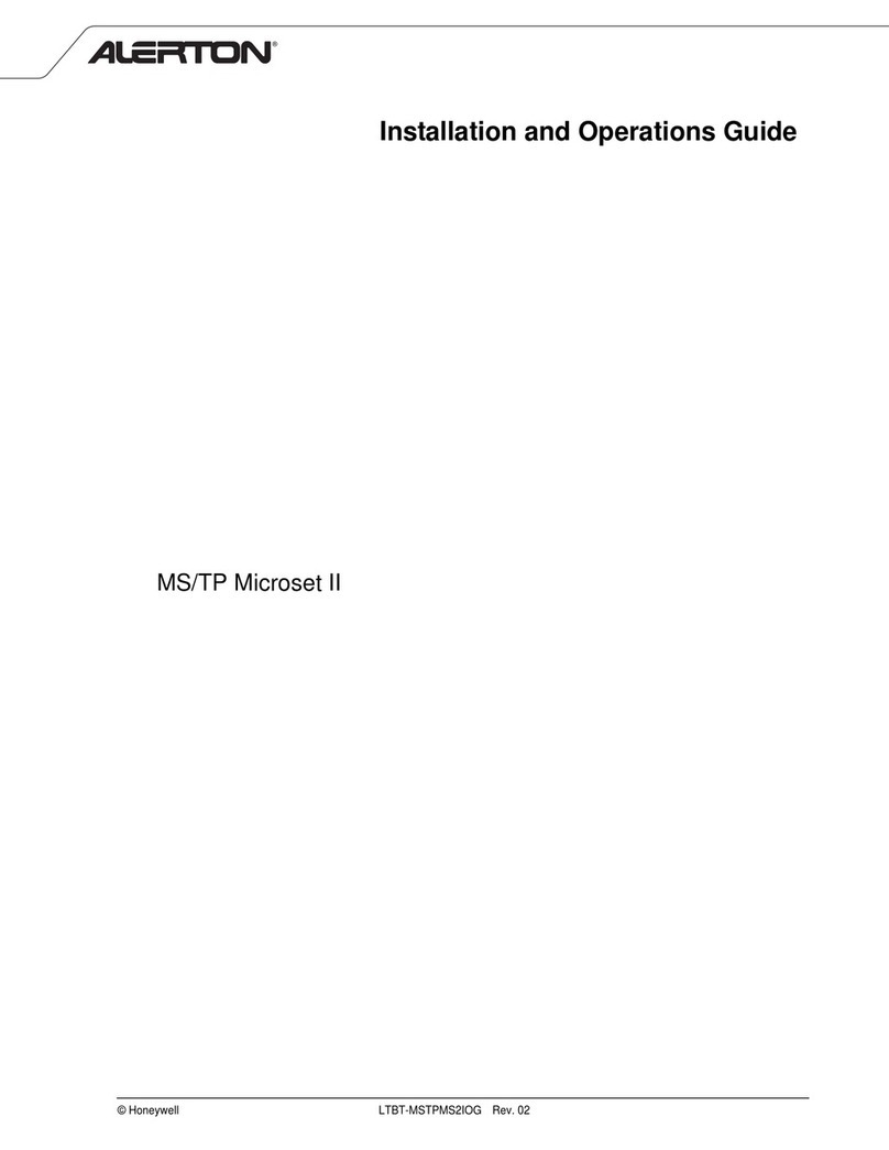 ALERTON MS/TP Microset II Installation and operation guide