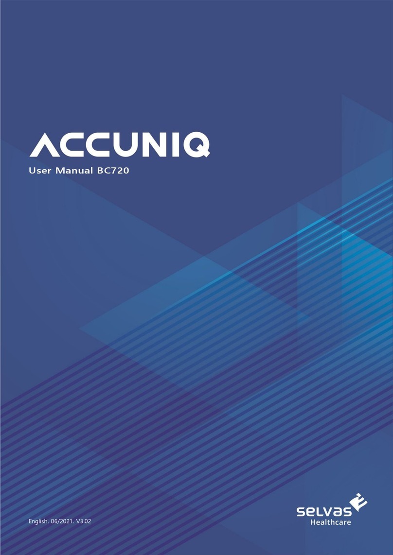 SELVAS Healthcare ACCUNIQ BC720 user manual SELVAS Healthcare ACCUNIQ BC720 user manual