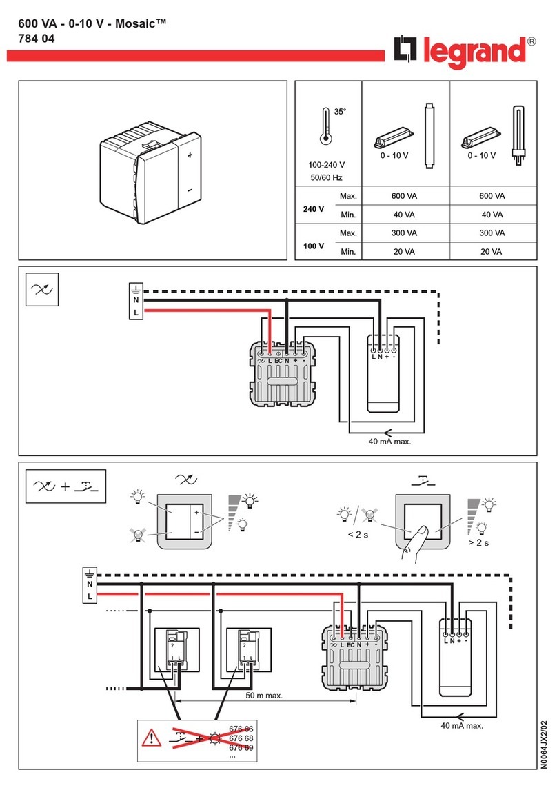 LEGRAND Mosaic 784 04 User manual