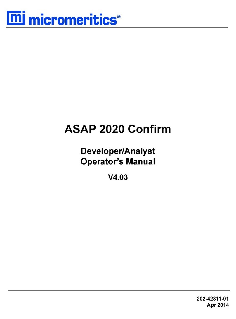 Micromeritics ASAP 2020 Confirm User manual