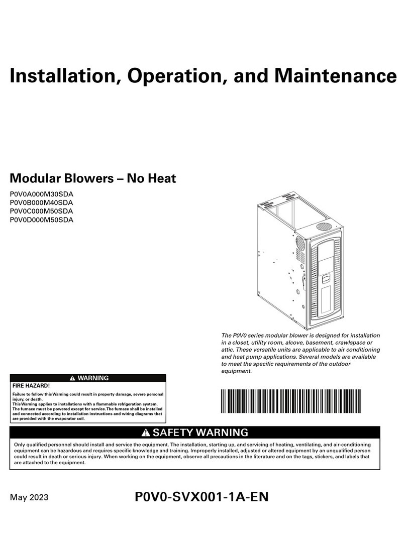 Trane P0V0 Series Installation, operation and maintenance
