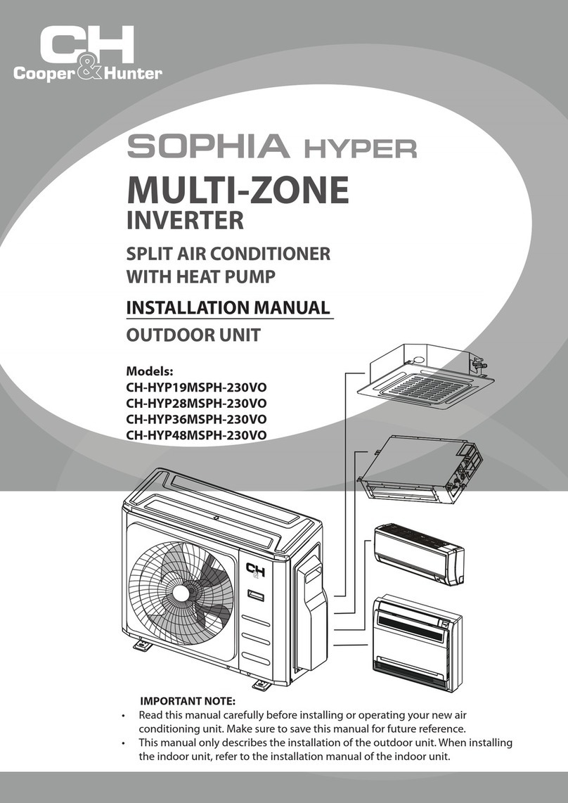 Cooper & Hunter SOPHIA CH-HYP19MSPH-230VO User manual