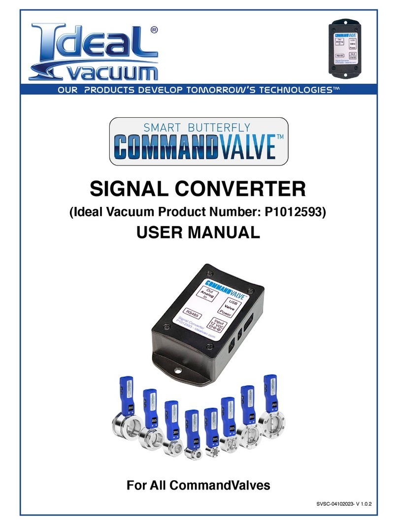 Ideal Vacuum COMMAND VALVE P1012593 user manual Ideal Vacuum COMMAND VALVE P1012593 user manual