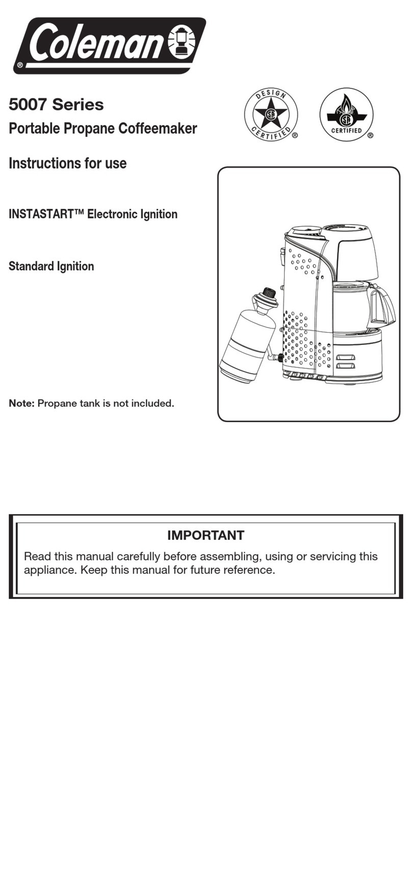Coleman 5007 Series User manual