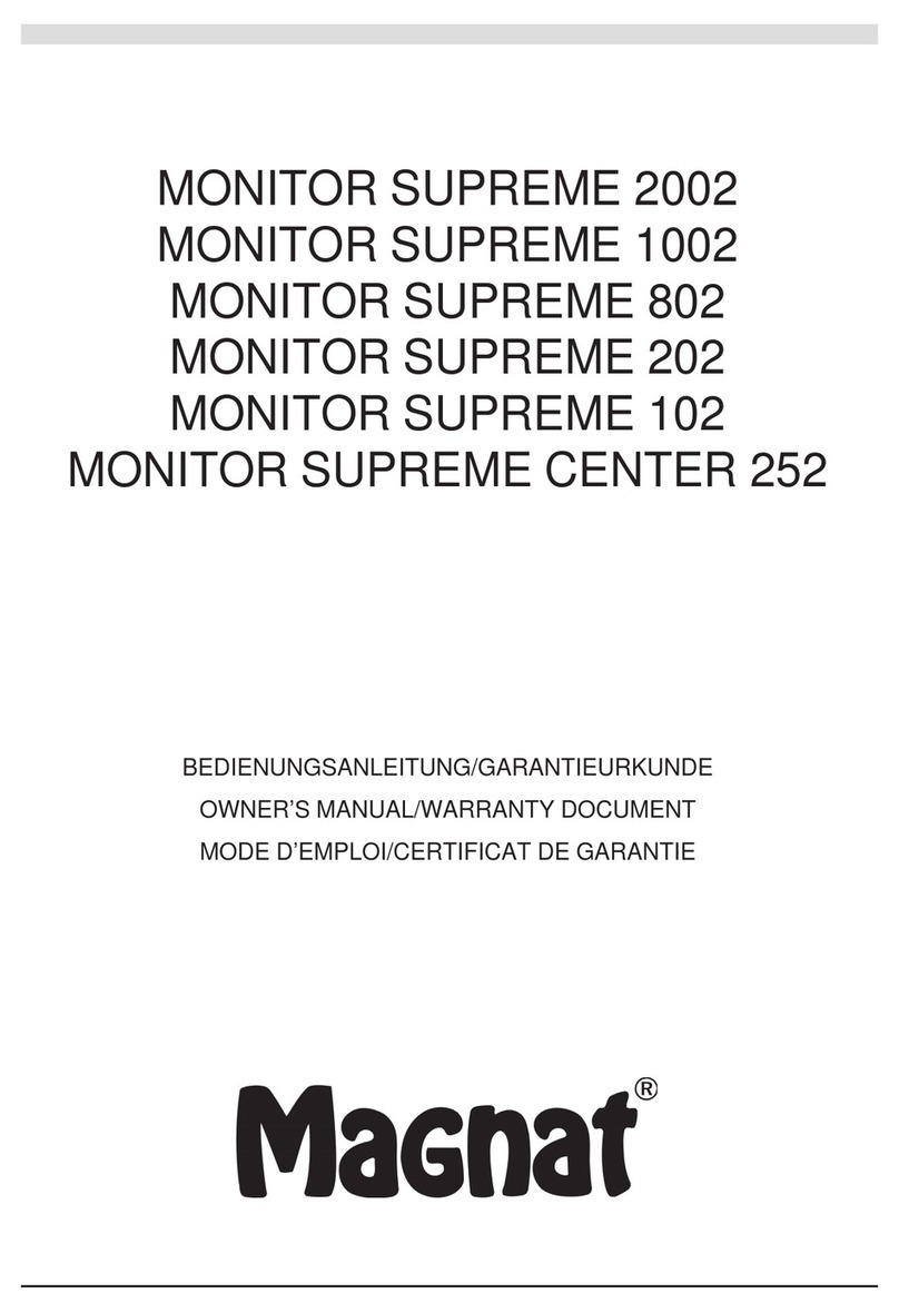 Magnat Audio MONITOR SUPREME 2002 Planning guide
