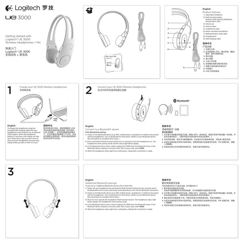 Logitech UE 3000 User manual