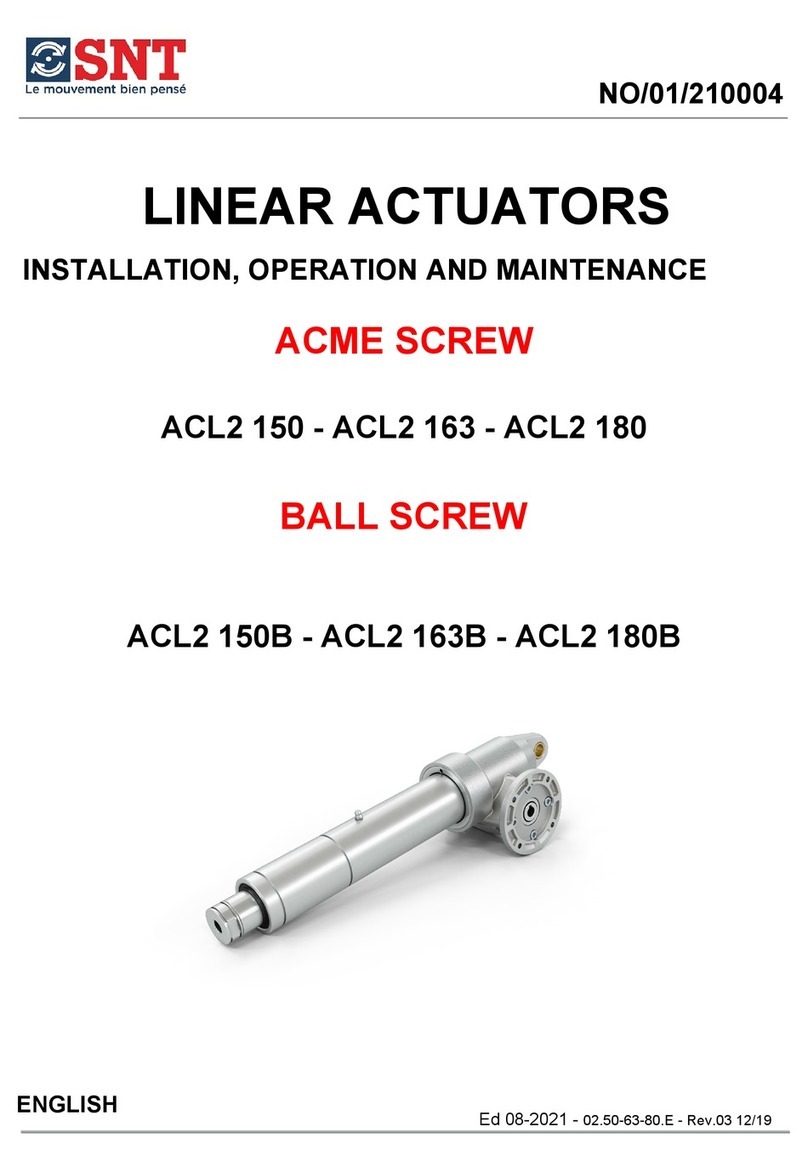 SNT ACL2 150 Installation, operation and maintenance manual
