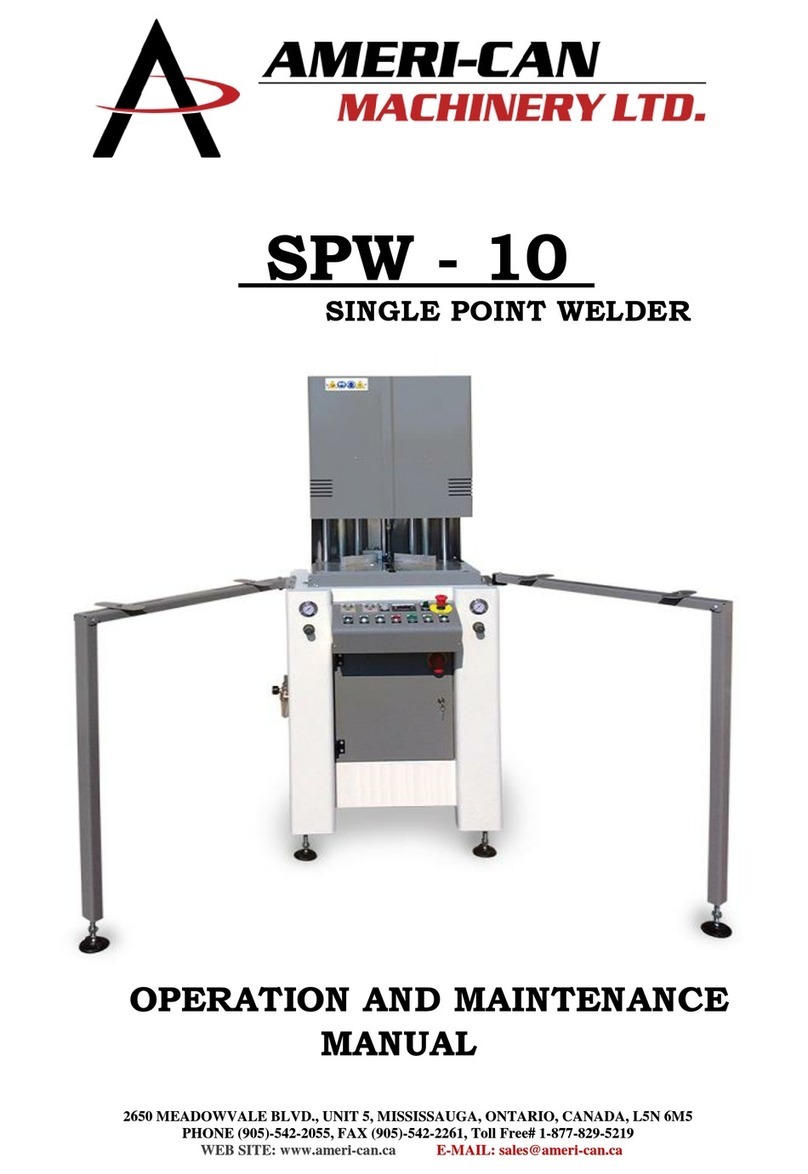 AMERI-CAN MACHINERY SPW-10 Operation and maintenance manual