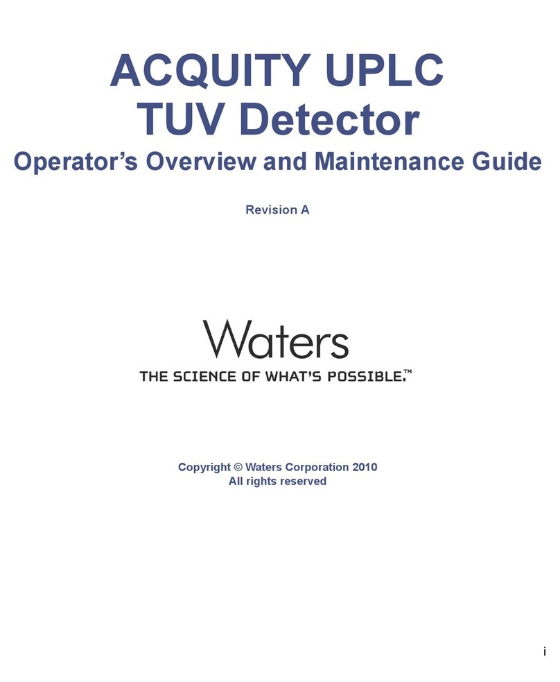 WATERS CORPORATION ACQUITY UPLC Operator's, overview and maintenance guide WATERS CORPORATION ACQUITY UPLC Operator's, overview and maintenance guide