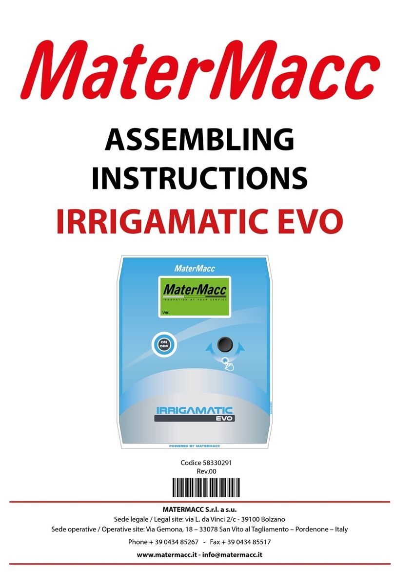 Matermacc IRRIGAMATIC EVO Assembling instructions