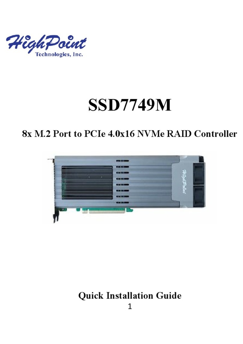 HighPoint SSD7749M User manual HighPoint SSD7749M User manual