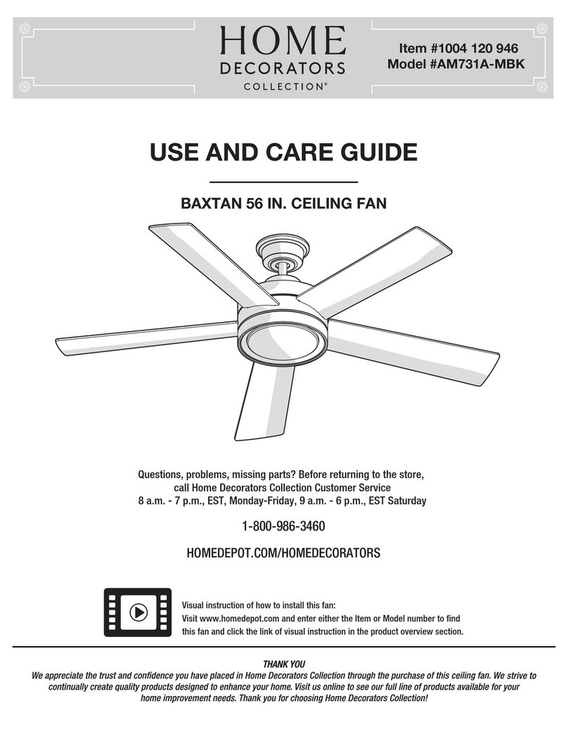 Home Decorators Collection BAXTAN AM731A-MBK Use and care guide