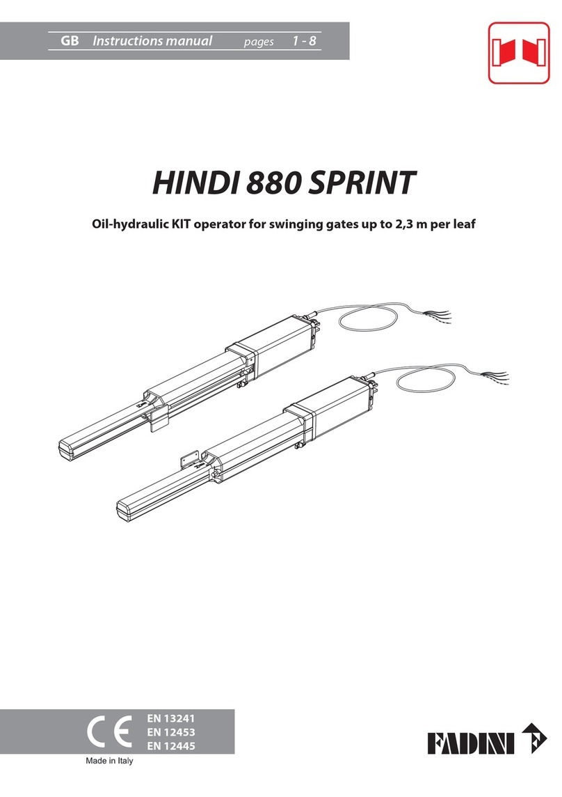 fadini HINDI 880 SPRINT instruction manual