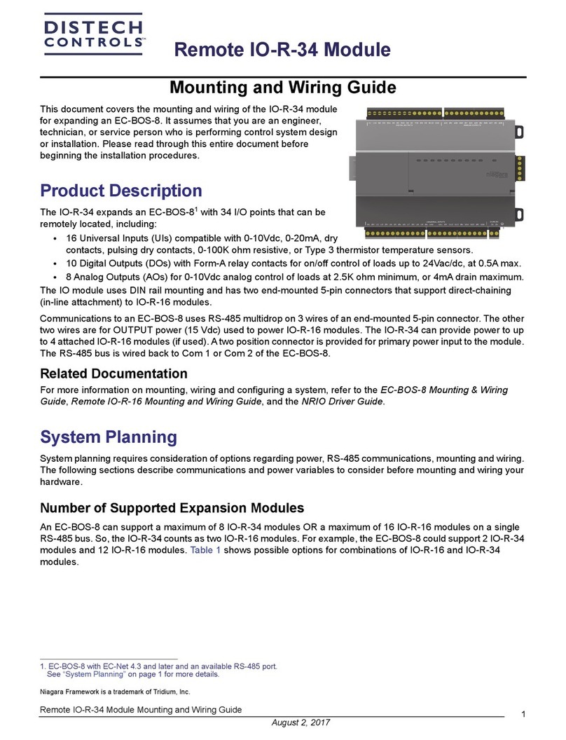 Distech Controls IO-R-16 User manual