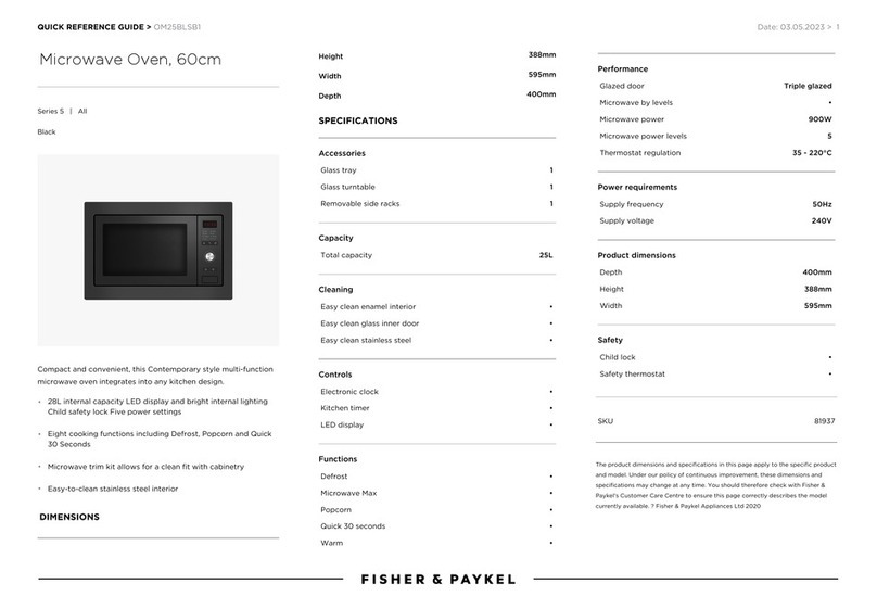 Fisher & Paykel 5 Series User manual