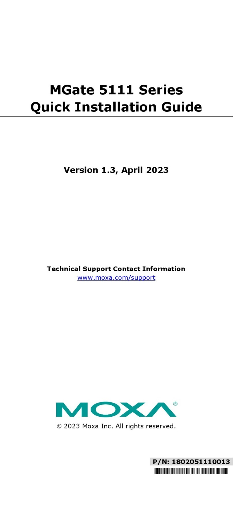 Moxa Technologies MGate 5111 User manual