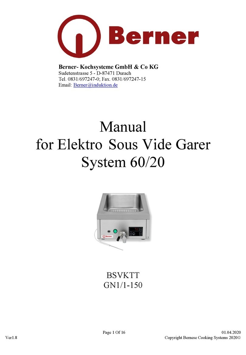 Berner BSVKTT GN1/1-150 manual