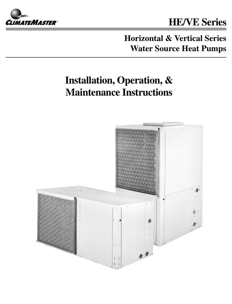 ClimateMaster HE Series Installation, operation & maintenance instructions