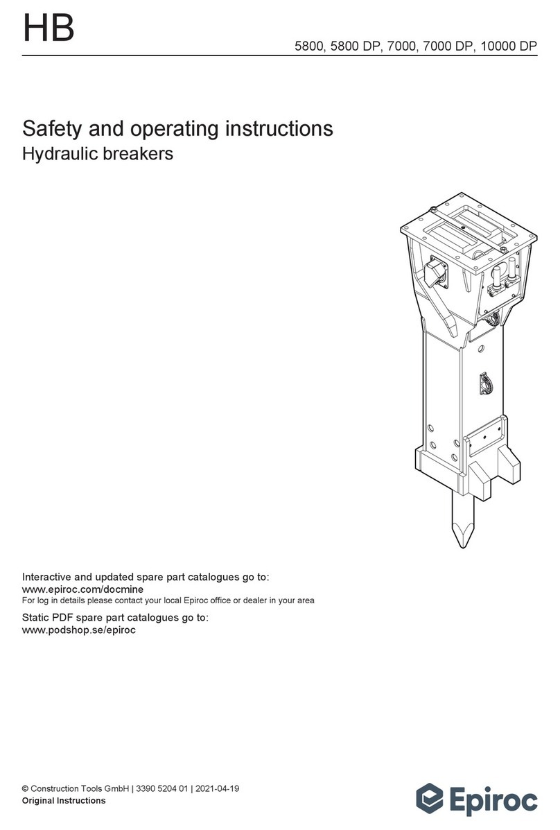 Epiroc HB 5800 Safety and operating instructions