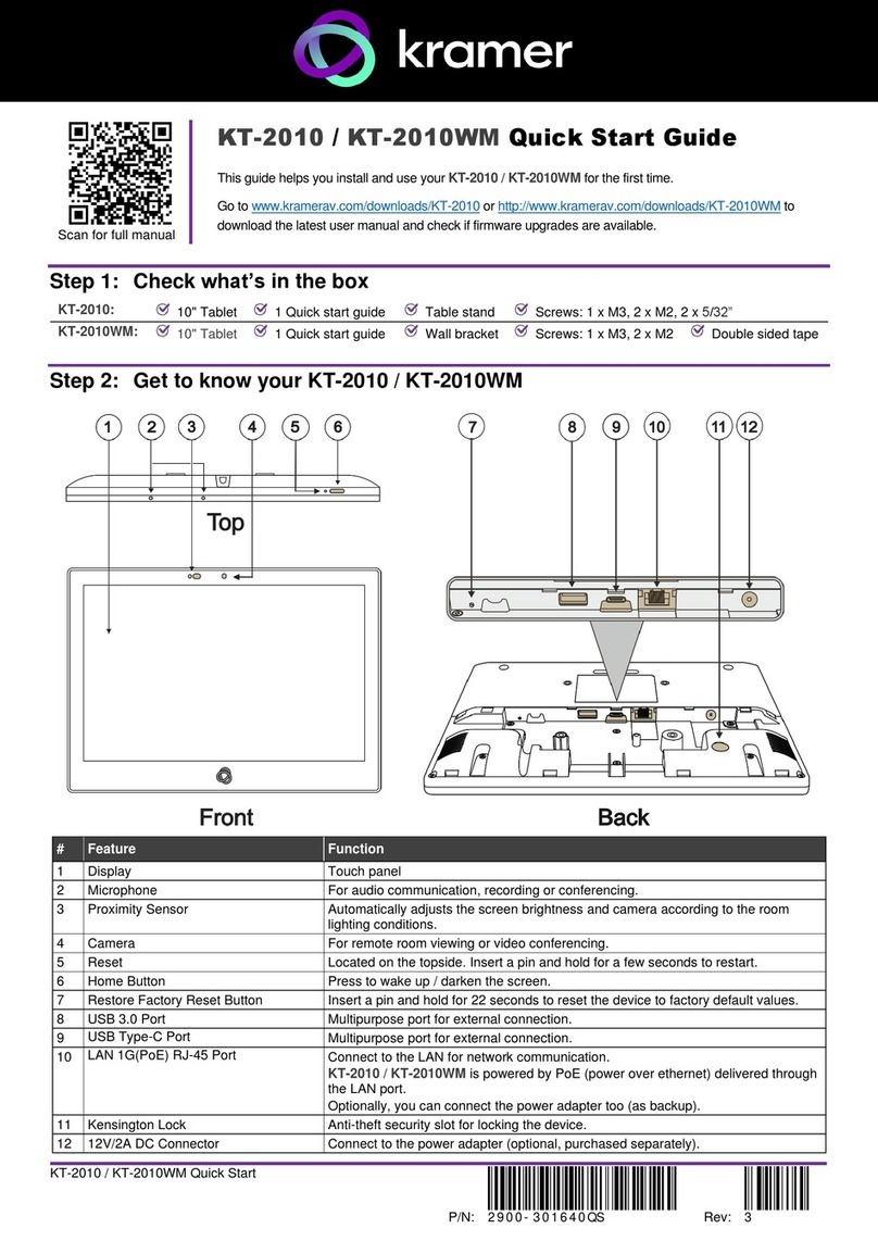 Kramer KT-2010 User manual