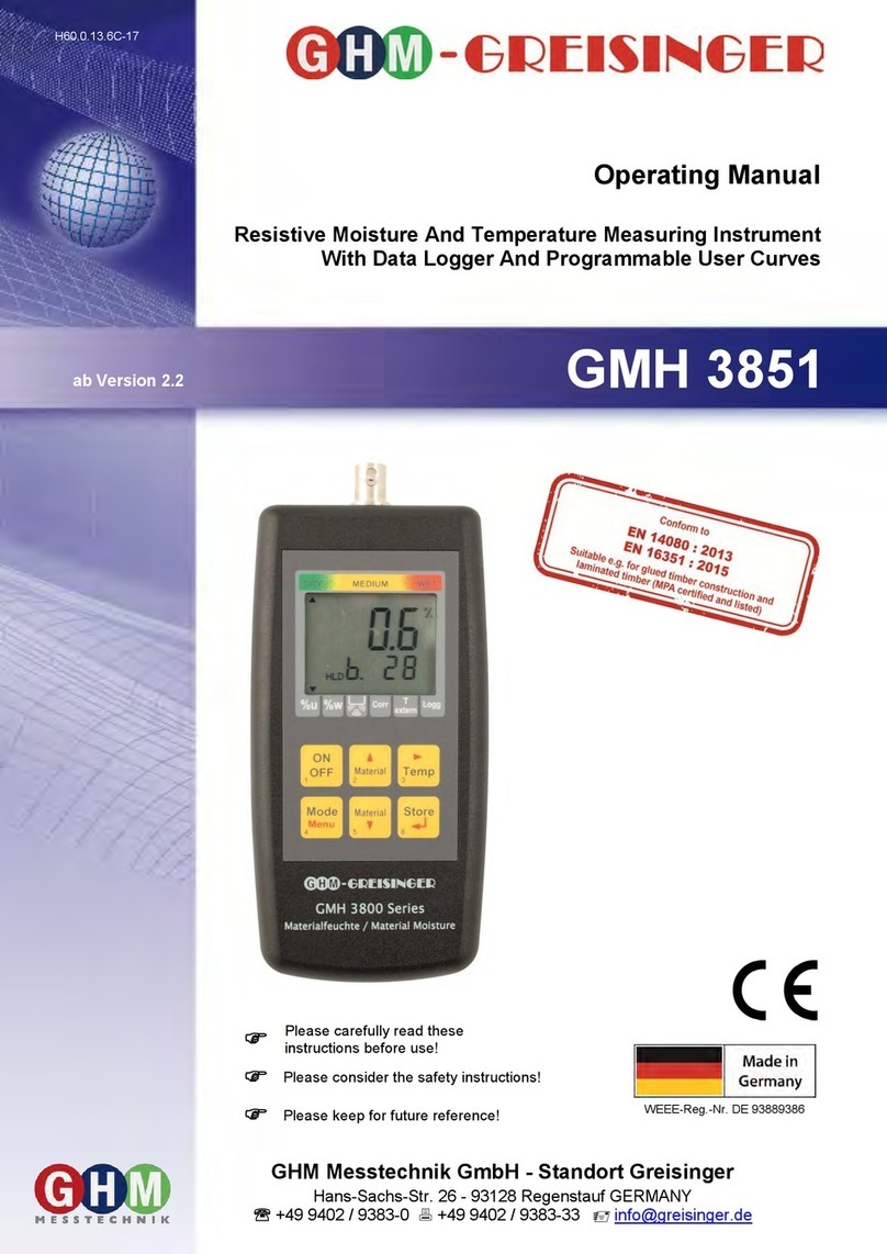 GREISINGER GMH 3800 Series operating manual