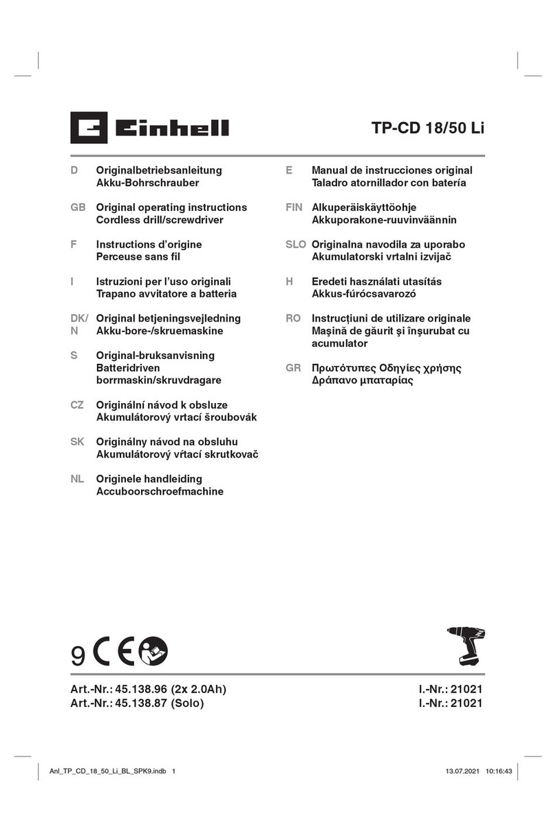 EINHELL TP-CD 18/50 Li User manual