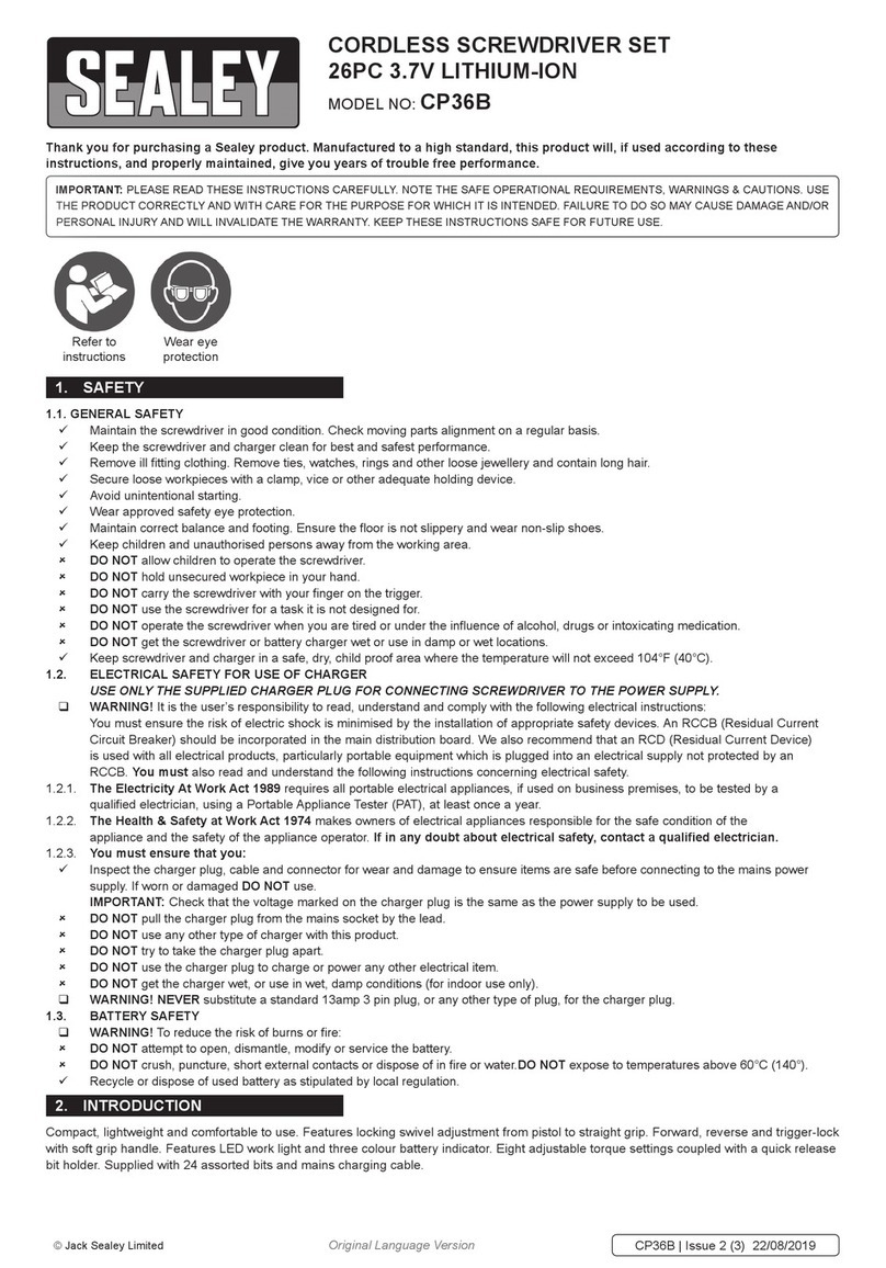 Sealey CP36B User manual